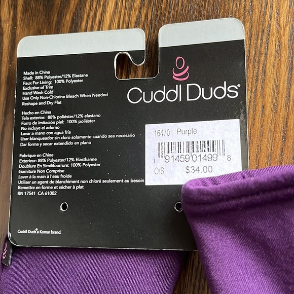 NWT Cuddl Duds FlexFit Faux Fur-Lined Touch Screen Gloves - Picture 5 of 5